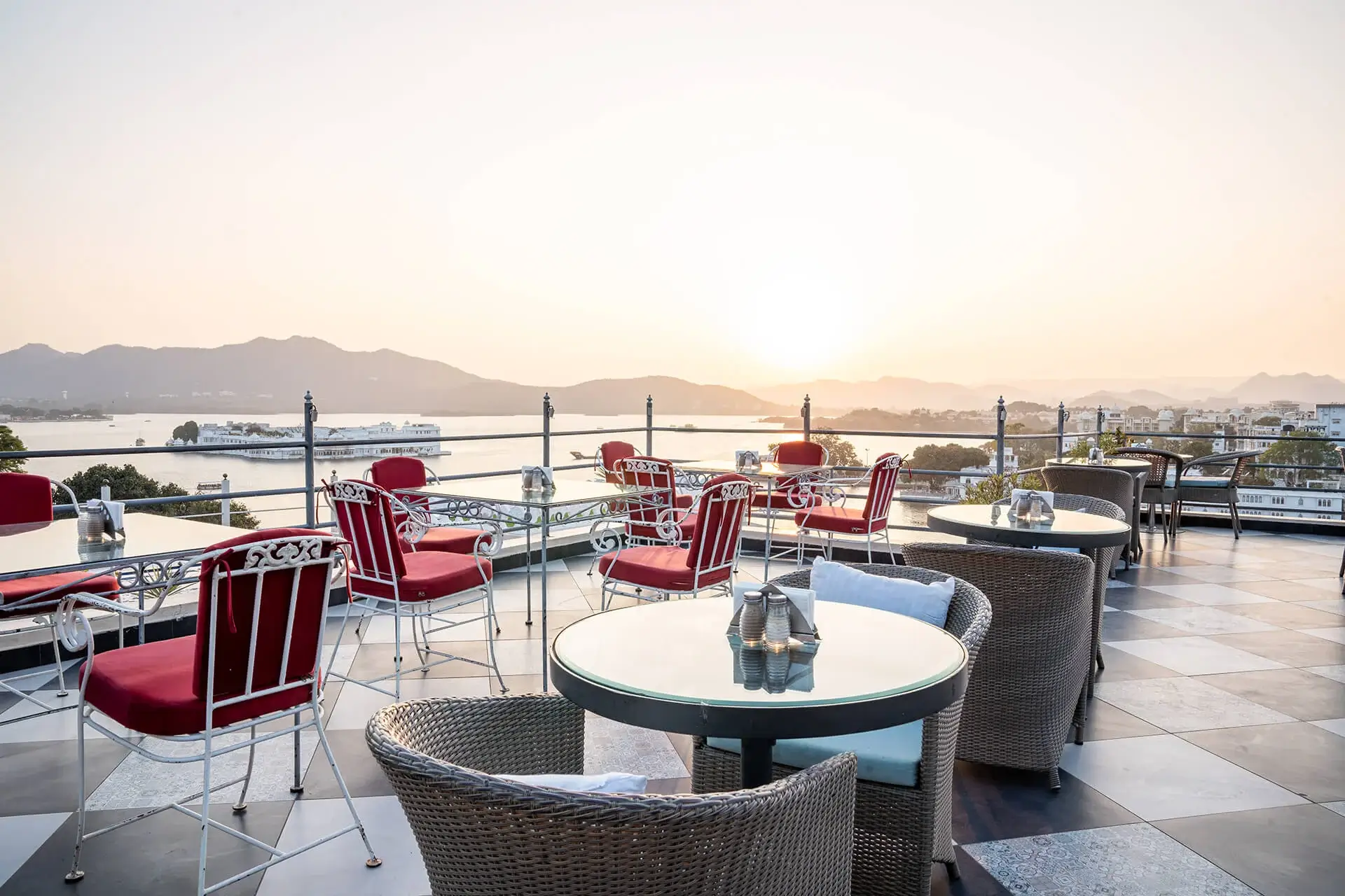 Lake view restaurant in Udaipur